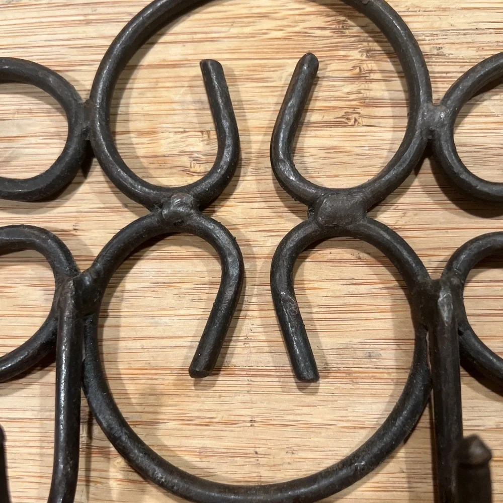 Rustic Brown industrial Metal Wall Decorative Scroll Hook